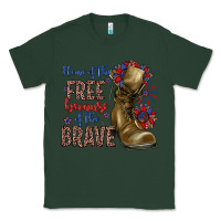 Sports Green home of the free because of the brave Classic Tee - Zillion Design Studio