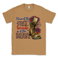 Toasted Coconut home of the free because of the brave Classic Tee - Zillion Design Studio