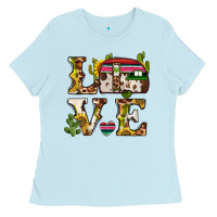 Baby Blue love caravan Ladies Tee - BarkalooDesign
