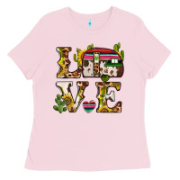 Bubblegum Pink love caravan Ladies Tee - BarkalooDesign