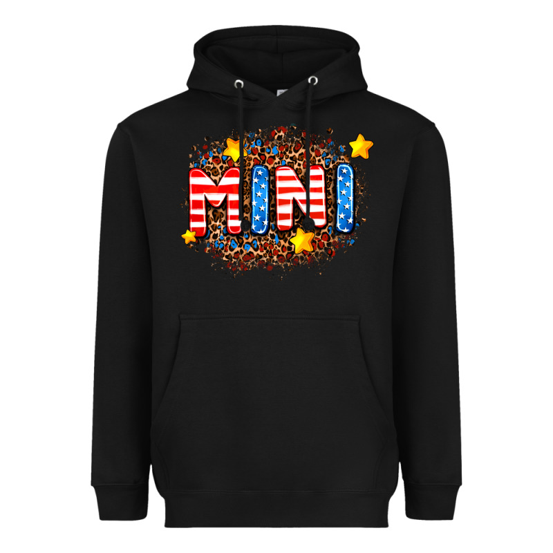 Usa Mini  Leopard Background Heavyweight Hoodie by AdoDesignShop | Teevron