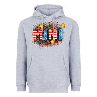 Heather Grey usa mini  leopard background Heavyweight Hoodie - AdoDesignShop