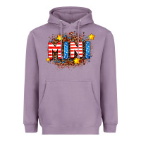 Lavender usa mini  leopard background Heavyweight Hoodie - AdoDesignShop