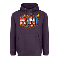 Plum usa mini  leopard background Heavyweight Hoodie - AdoDesignShop