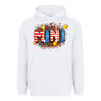 White usa mini  leopard background Heavyweight Hoodie - AdoDesignShop