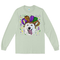 Matcha mardi gras hat  white shepherd Long Sleeve Tee - RanaPortraitStore