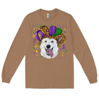 Toasted Coconut mardi gras hat  white shepherd Long Sleeve Tee - RanaPortraitStore