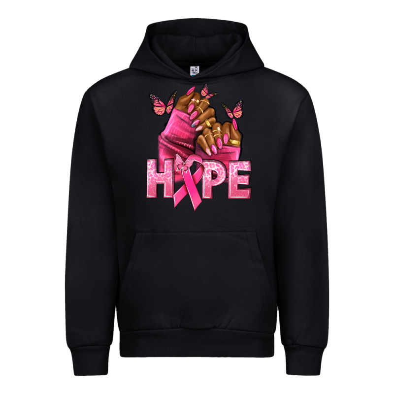 Hope Breast Cancer Nails Urban Hoodie by NancyCooperArtShop | Teevron