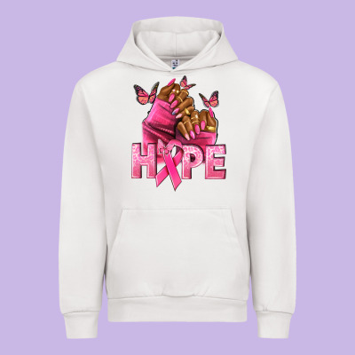 Hope Breast Cancer Nails Urban Hoodie Designed By Nancycooperartshop