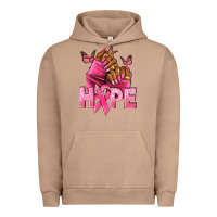 Pigment Burro Hope Breast Cancer nails Urban Hoodie - NancyCooperArtShop
