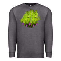 Charcoal Heather halloween patch Premium Sweatshirt - BundleAndBundleShop