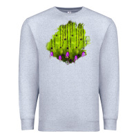 Heather Grey halloween patch Premium Sweatshirt - BundleAndBundleShop