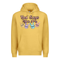 Antique Gold god says you are easter Premium Hoodie - MaliasSmallBusiness