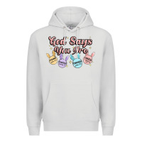 Dove Grey god says you are easter Premium Hoodie - MaliasSmallBusiness
