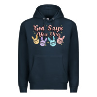 Navy god says you are easter Premium Hoodie - MaliasSmallBusiness