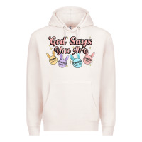 Pale Pink god says you are easter Premium Hoodie - MaliasSmallBusiness