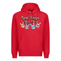 Red god says you are easter Premium Hoodie - MaliasSmallBusiness