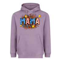 Lavender usa Mama  leopard background Heavyweight Hoodie - AdoDesignShop