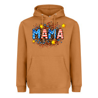 Usa Mama  Leopard Background Heavyweight Hoodie | Teevron