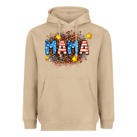 Mushroom usa Mama  leopard background Heavyweight Hoodie - AdoDesignShop