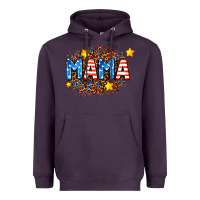 Plum usa Mama  leopard background Heavyweight Hoodie - AdoDesignShop