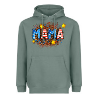 Sage usa Mama  leopard background Heavyweight Hoodie - AdoDesignShop