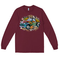 Burgundy vintage truck western Long Sleeve Tee - Zillion Design Studio