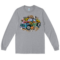 Heather Grey vintage truck western Long Sleeve Tee - Zillion Design Studio