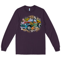 Plum vintage truck western Long Sleeve Tee - Zillion Design Studio