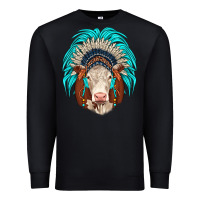 Black hereford indian headdress Premium Sweatshirt - JahusDesignShop