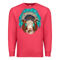 Cardinal hereford indian headdress Premium Sweatshirt - JahusDesignShop