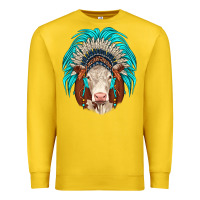 Lemon hereford indian headdress Premium Sweatshirt - JahusDesignShop
