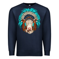 Hereford Indian Headdress Premium Sweatshirt | Teevron