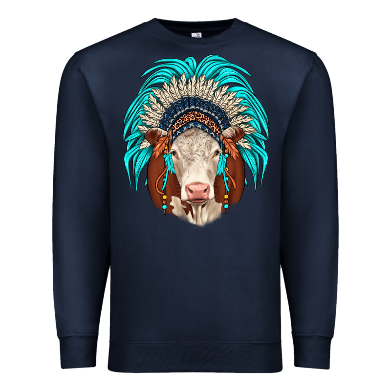 Hereford Indian Headdress Premium Sweatshirt by JahusDesignShop | Teevron