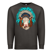 Smoke hereford indian headdress Premium Sweatshirt - JahusDesignShop