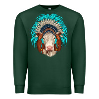 Sports Green hereford indian headdress Premium Sweatshirt - JahusDesignShop