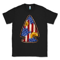 Black American flag sunflower arrowhead Classic Tee - Zillion Design Studio