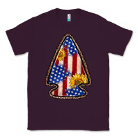 Plum American flag sunflower arrowhead Classic Tee - Zillion Design Studio