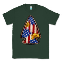 Sports Green American flag sunflower arrowhead Classic Tee - Zillion Design Studio