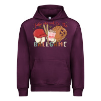Mauve Wine take me out to the ballgame Urban Hoodie - MaliasSmallBusiness