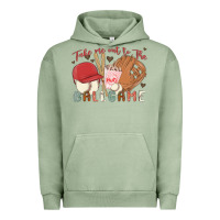 Pigment Oil Green take me out to the ballgame Urban Hoodie - MaliasSmallBusiness