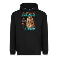 Black be strong and courageous Heavyweight Hoodie - JahusDesignShop