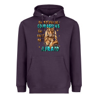 Plum be strong and courageous Heavyweight Hoodie - JahusDesignShop