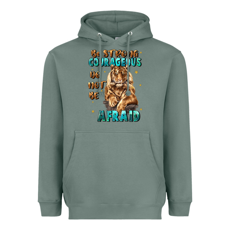 Be Strong And Courageous Heavyweight Hoodie by JahusDesignShop | Teevron