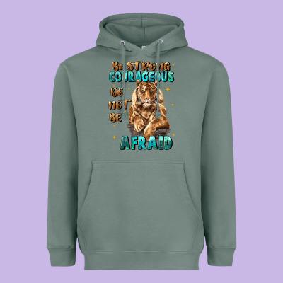 Be Strong And Courageous Heavyweight Hoodie Designed By Jahusdesignshop