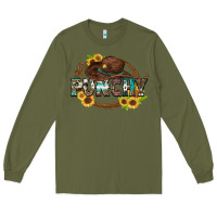 Army Green punchy Long Sleeve Tee - Zillion Design Studio