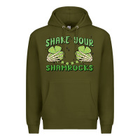 Army Green shake your shamrocks Premium Hoodie - MaliasSmallBusiness