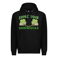 Black shake your shamrocks Premium Hoodie - MaliasSmallBusiness