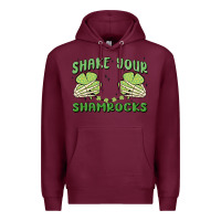 Burgundy shake your shamrocks Premium Hoodie - MaliasSmallBusiness