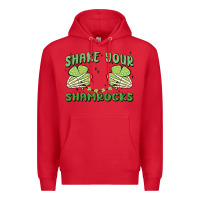 Red shake your shamrocks Premium Hoodie - MaliasSmallBusiness